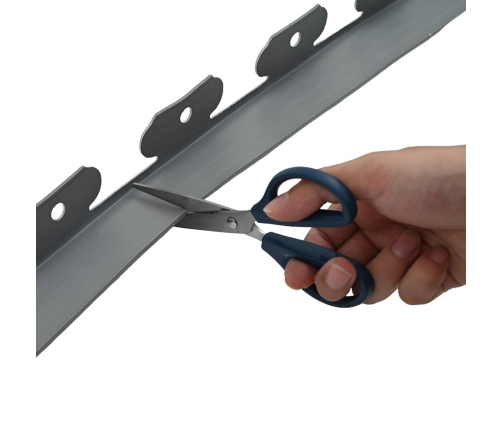 Zāliena Apmales Pelēka 5000 X 4 X 5 Cm Plastmasa Vidaxl