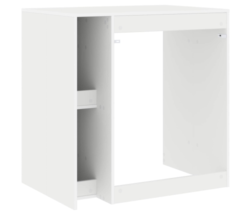 Veļas Mašīnas Skapis Balts 87 X 60 X 89 Cm Inženierijas Koks Vidaxl