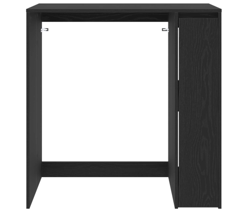 Veļas Mašīnas Skapis Ar Durvīm Melns Ozolkoks 87 X 60 X 89 Cm Vidaxl