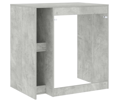 Veļas Mašīnas Skapis Betona 87 X 60 X 89 Cm Inženierijas Koks Vidaxl