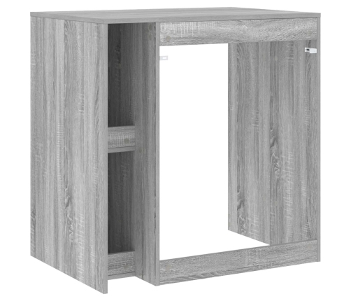 Veļas Mašīnas Skapis Ar Durvīm Pelēks Sonoma 87 X 60 X 89 Cm Vidaxl