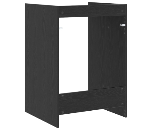 Veļas Mašīnas Skapis Melns Ozolkoks 67,5 X 62 X 97 Cm Vidaxl