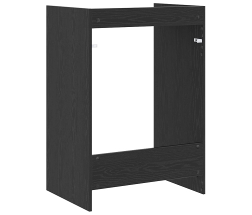 Veļas Mašīnas Skapis Melns Ozolkoks 67,5 X 48 X 97 Cm Vidaxl