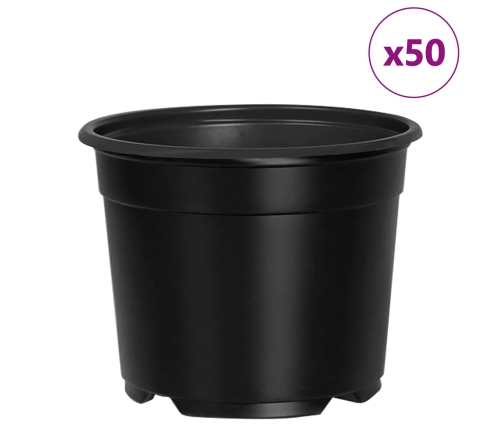 Ziedu Pods 50 Pcs Melna Ø 15 X 12.5 Cm Plastmasa Vidaxl