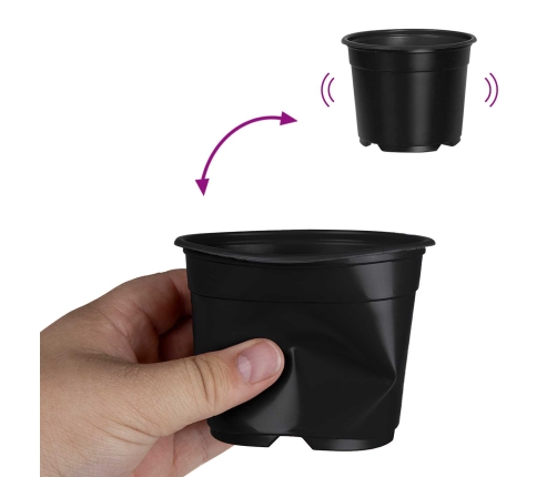 Ziedu Pods 100 Pcs Melna Ø 15 X 12.5 Cm Plastmasa Vidaxl