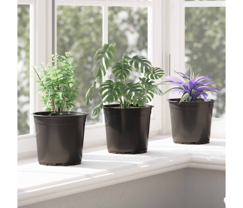 Ziedu Pods 50 Pcs Melna Ø 15 X 12.5 Cm Plastmasa Vidaxl