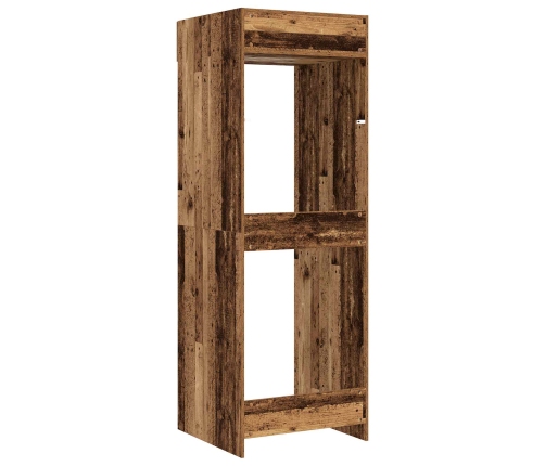 Veļas Mašīnas Skapis Ar Durvīm Vecs Koks 67,5 X 68 X 200 Cm Vidaxl