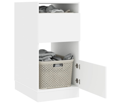 Veļas Skapis Ar Durvīm Balts 50 X 68 X 102 Cm Inženierijas Koks Vidaxl