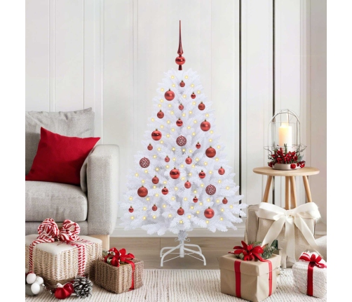 Mākslīgā Saliekamā Ziemassvētku Egle Su 150 Led Balts 120 Cm Vidaxl