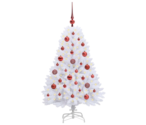 Mākslīgā Saliekamā Ziemassvētku Egle Su 150 Led Balts 120 Cm Vidaxl