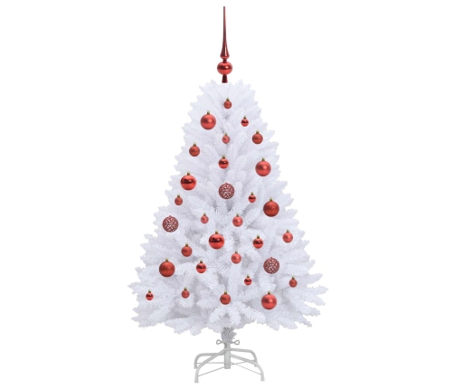 Mākslīgā Saliekamā Ziemassvētku Egle Su 150 Led Balts 120 Cm Vidaxl