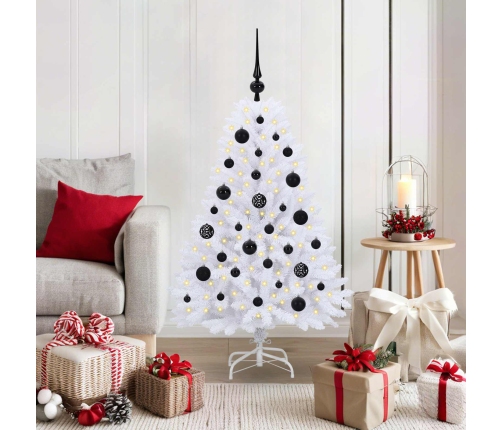 Mākslīgā Saliekamā Ziemassvētku Egle Su 150 Led Balts 120 Cm Vidaxl