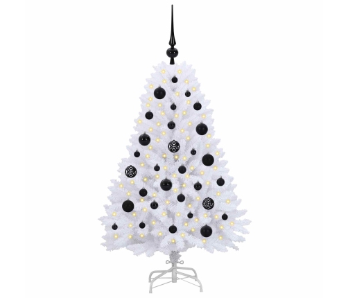 Mākslīgā Saliekamā Ziemassvētku Egle Su 150 Led Balts 120 Cm Vidaxl