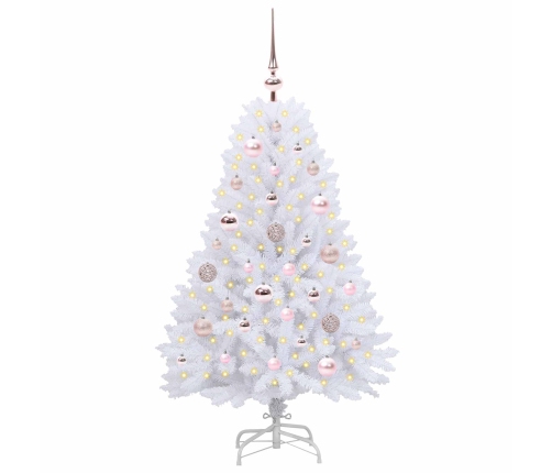 Mākslīgā Saliekamā Ziemassvētku Egle Su 150 Led Balts 120 Cm Vidaxl