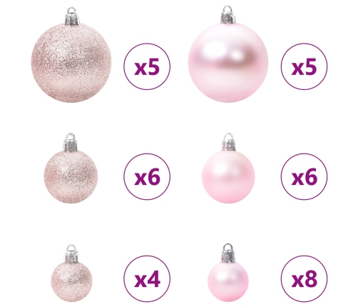 Mākslīgā Saliekamā Ziemassvētku Egle Su 150 Led Balts 120 Cm Vidaxl