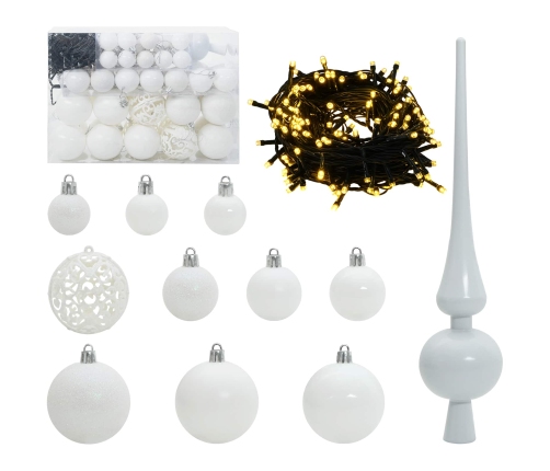 Mākslīgā Saliekamā Ziemassvētku Egle Su 150 Led Balts 120 Cm Vidaxl