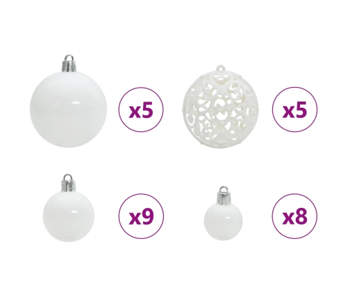 Mākslīgā Saliekamā Ziemassvētku Egle Su 150 Led Balts 120 Cm Vidaxl