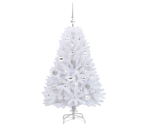 Mākslīgā Saliekamā Ziemassvētku Egle Su 150 Led Balts 120 Cm Vidaxl