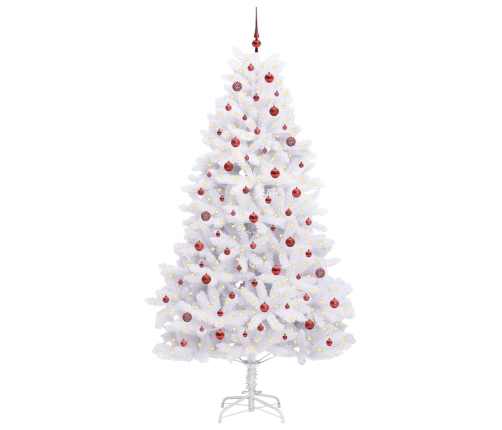 Mākslīgā Saliekamā Ziemassvētku Egle Su 300 Led Balts 240 Cm Vidaxl