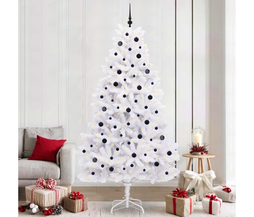 Mākslīgā Saliekamā Ziemassvētku Egle Su 300 Led Balts 240 Cm Vidaxl