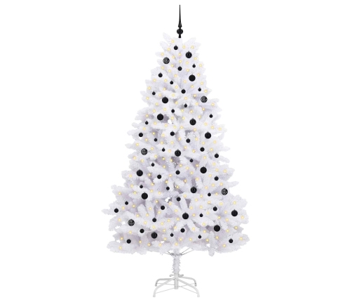 Mākslīgā Saliekamā Ziemassvētku Egle Su 300 Led Balts 240 Cm Vidaxl