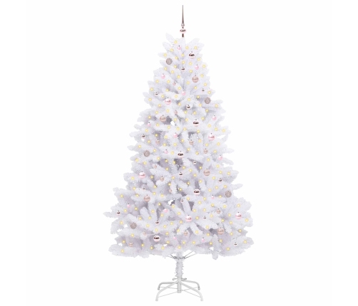 Mākslīgā Saliekamā Ziemassvētku Egle Su 300 Led Balts 240 Cm Vidaxl