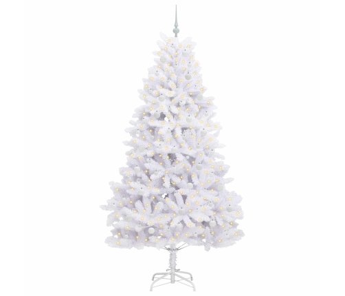 Mākslīgā Saliekamā Ziemassvētku Egle Su 300 Led Balts 240 Cm Vidaxl