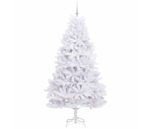 Mākslīgā Saliekamā Ziemassvētku Egle Su 300 Led Balts 240 Cm Vidaxl