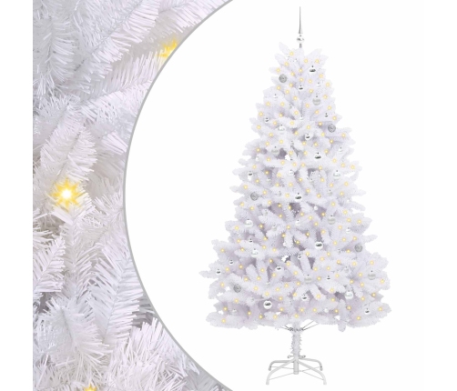 Mākslīgā Saliekamā Ziemassvētku Egle Su 300 Led Balts 240 Cm Vidaxl