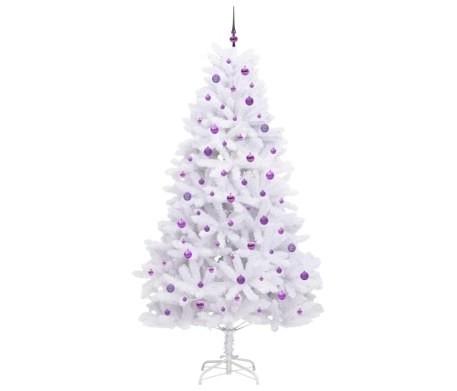 Mākslīgā Saliekamā Ziemassvētku Egle Su 300 Led Balts 240 Cm Vidaxl