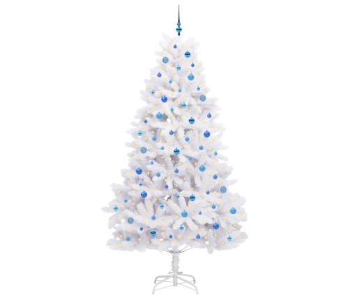 Mākslīgā Saliekamā Ziemassvētku Egle Su 300 Led Balts 240 Cm Vidaxl