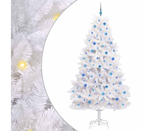 Mākslīgā Saliekamā Ziemassvētku Egle Su 300 Led Balts 240 Cm Vidaxl