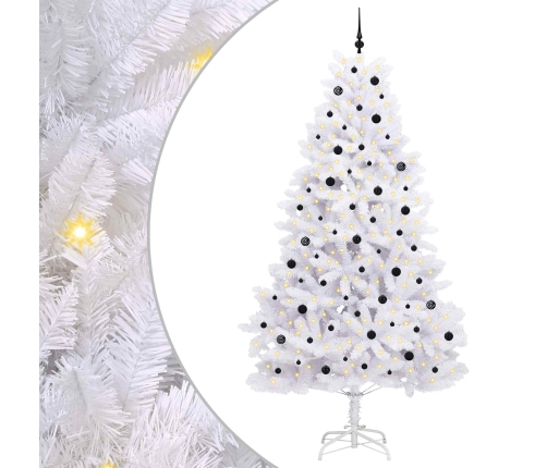 Mākslīgā Saliekamā Ziemassvētku Egle Su 300 Led Balts 270 Cm Vidaxl