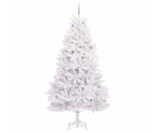 Mākslīgā Saliekamā Ziemassvētku Egle Su 300 Led Balts 270 Cm Vidaxl