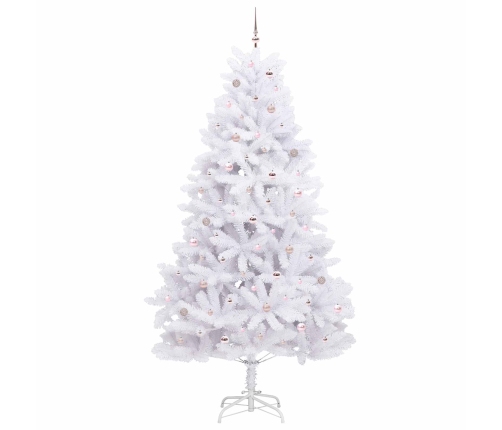 Mākslīgā Saliekamā Ziemassvētku Egle Su 300 Led Balts 270 Cm Vidaxl