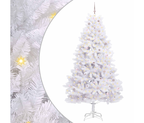 Mākslīgā Saliekamā Ziemassvētku Egle Su 300 Led Balts 270 Cm Vidaxl