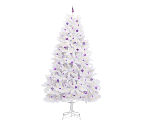 Mākslīgā Saliekamā Ziemassvētku Egle Su 300 Led Balts 270 Cm Vidaxl