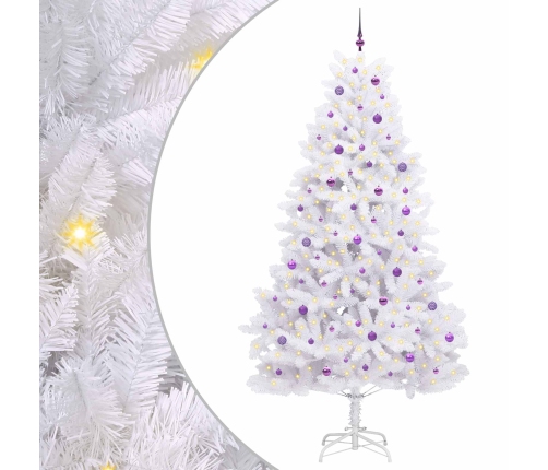 Mākslīgā Saliekamā Ziemassvētku Egle Su 300 Led Balts 270 Cm Vidaxl