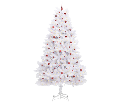 Mākslīgā Saliekamā Ziemassvētku Egle Su 300 Led Balts 300 Cm Vidaxl