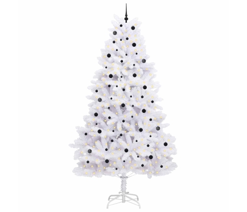 Mākslīgā Saliekamā Ziemassvētku Egle Su 300 Led Balts 300 Cm Vidaxl