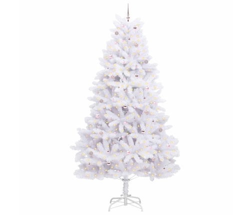 Mākslīgā Saliekamā Ziemassvētku Egle Su 300 Led Balts 300 Cm Vidaxl