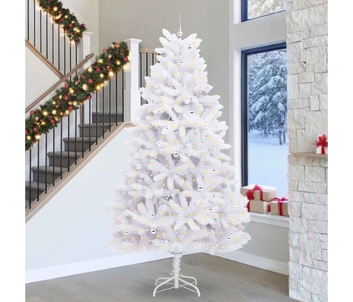 Mākslīgā Saliekamā Ziemassvētku Egle Su 300 Led Balts 300 Cm Vidaxl