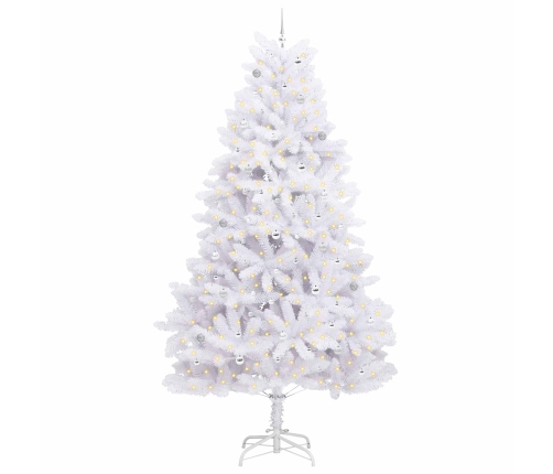 Mākslīgā Saliekamā Ziemassvētku Egle Su 300 Led Balts 300 Cm Vidaxl