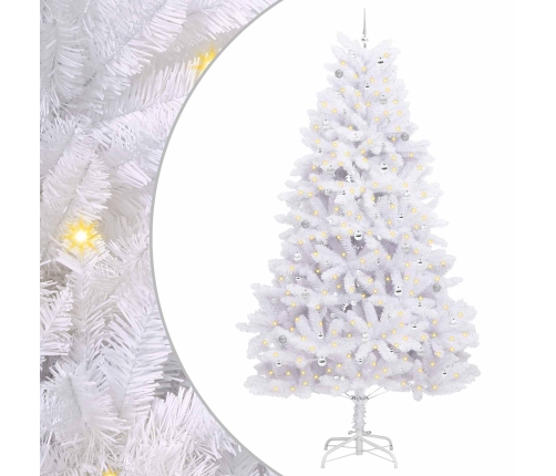 Mākslīgā Saliekamā Ziemassvētku Egle Su 300 Led Balts 300 Cm Vidaxl