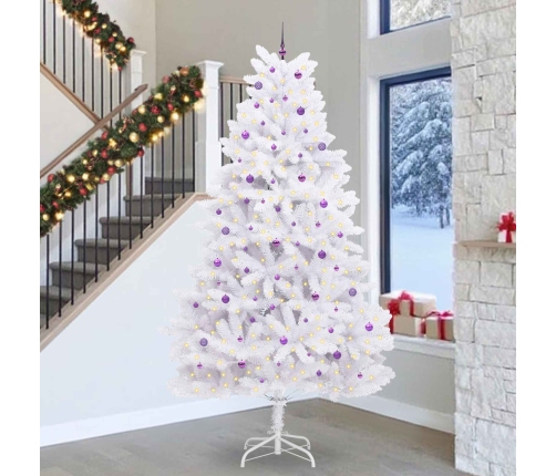 Mākslīgā Saliekamā Ziemassvētku Egle Su 300 Led Balts 300 Cm Vidaxl