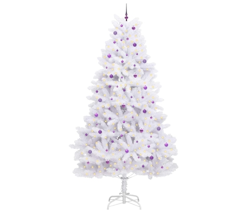 Mākslīgā Saliekamā Ziemassvētku Egle Su 300 Led Balts 300 Cm Vidaxl