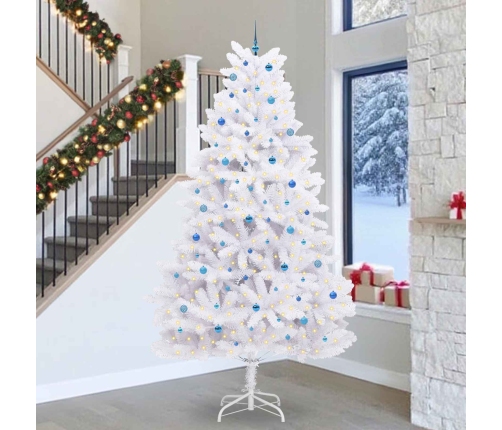 Mākslīgā Saliekamā Ziemassvētku Egle Su 300 Led Balts 300 Cm Vidaxl