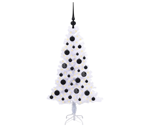 Mākslīgā Ziemassvētku Eglīte Balts 120 Cm Pvc Un Tērauds Vidaxl