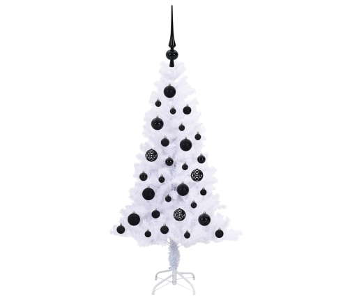 Mākslīgā Ziemassvētku Eglīte Balts 120 Cm Pvc Un Tērauds Vidaxl