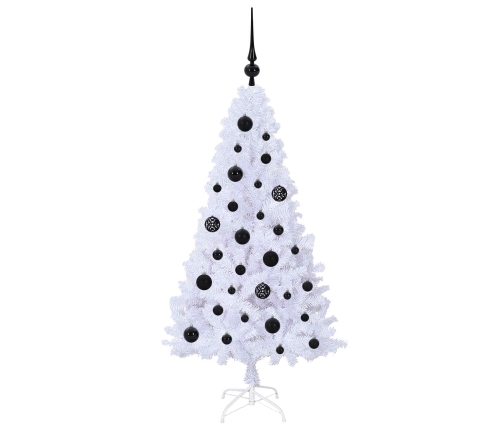 Mākslīgā Ziemassvētku Eglīte Balts 120 Cm Pvc Un Tērauds Vidaxl